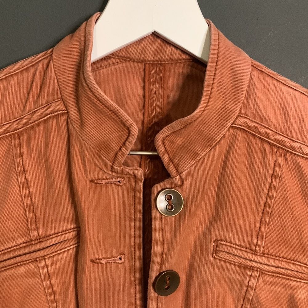 Vintage 80s Corduroy Mandarin-Collar Jacket